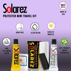 SOLAREZ Mini Travel Kit Polyester Repair UV Licht Reparatur