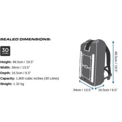 OverBoard wasserdichter Rucksack Pro 30 L Schwarz