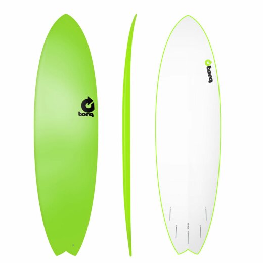 Surfboard TORQ Softboard 6.10 Fish Grün