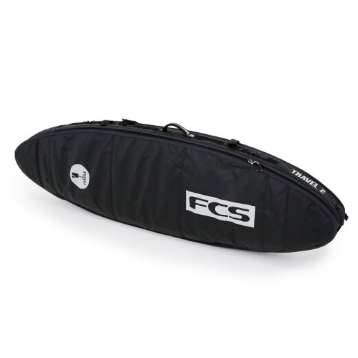 FCS Boardbag Travel 2 All Purpose Black/Grey Surfboard Cover 6.7