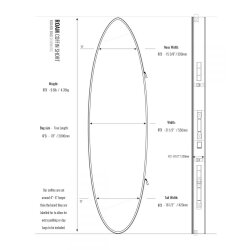 ROAM Boardbag Surfboard Coffin 6.3 Doppel Triple