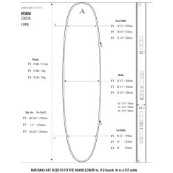 ROAM Boardbag Surfboard Coffin 8.6 Doppel Triple