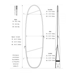 ROAM Boardbag Surfboard Tech Bag Funboard 7.0