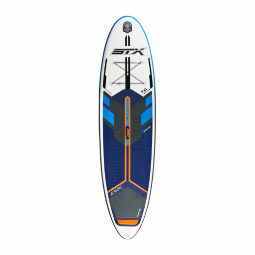 STX Inflatable SUP 106" Freeride Hybrid Windsurf Blue Orange