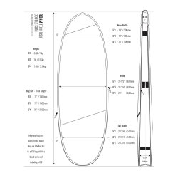 ROAM Boardbag Surfboard Tech Bag Doppel Fish 6.0