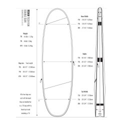 ROAM Boardbag Surfboard Tech Bag Doppel Fun 7.0