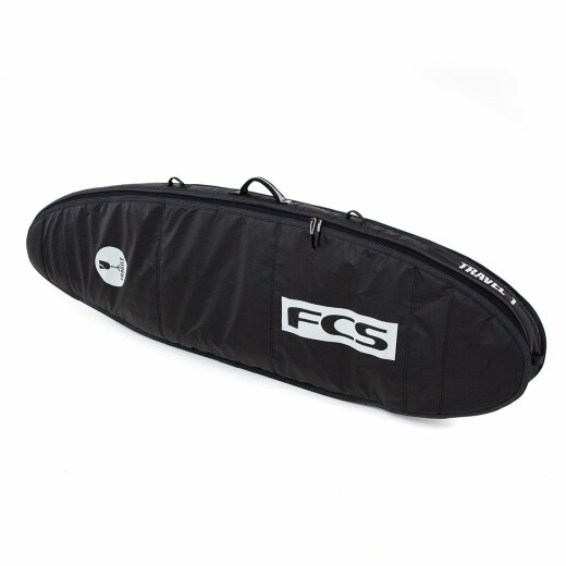 FCS Boardbag Travel 1 Funboard Black/Grey Surfboard Cover 6.0