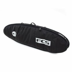 FCS Boardbag Travel 1 Funboard Black/Grey Surfboard Cover...