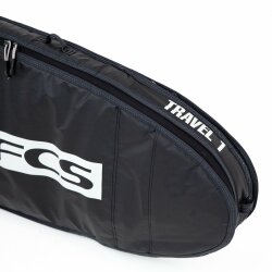 FCS Boardbag Travel 1 Funboard Black/Grey Surfboard Cover 6.0