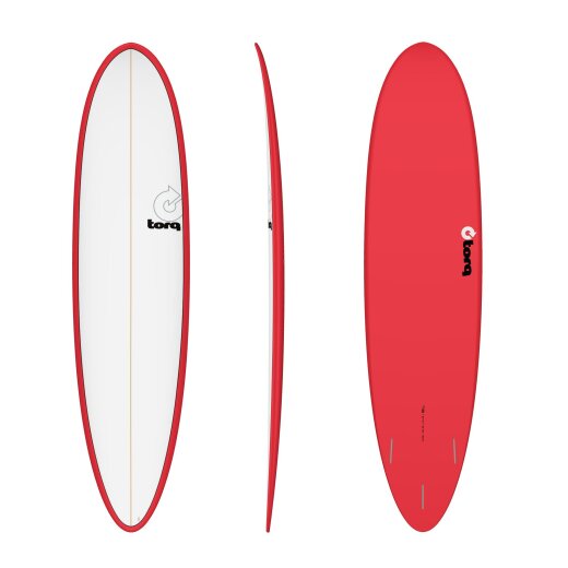 Surfboard TORQ Epoxy TET 7.6 Funboard Red Pinline