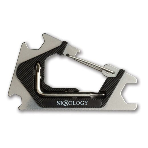 SK8ology Longboard Carabiner Skatetool V2.0 Silver/Black