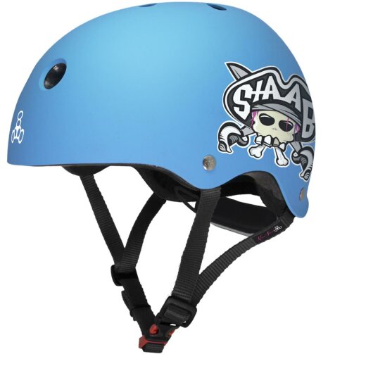 Triple 8 LIL8 verstellbarer Kinder-Skatehelm Neon Blue Matte Kevin Staab Signature Edition