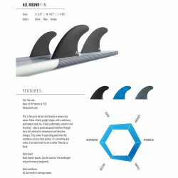 ROAM Thruster Fin Set Allround Small two tab Smoke