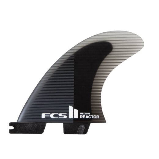 FCS 2 Reactor PC Tri Retail Fin Set Charcoal/Black (M)