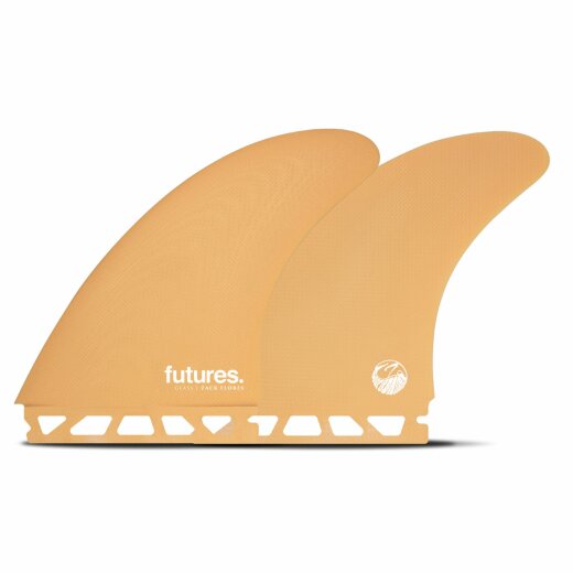 FUTURES Twin Fin Set Zack Flores fiberglass Orange