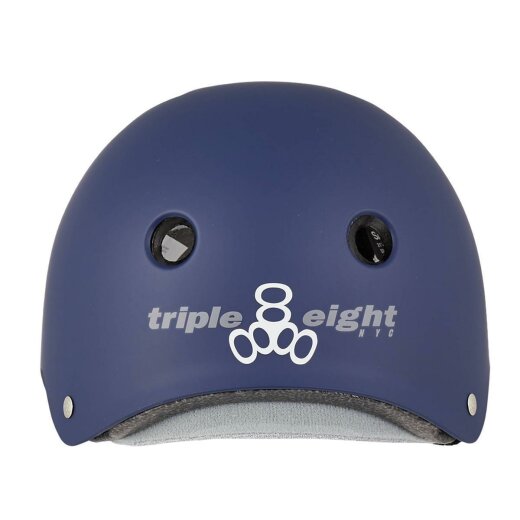 Triple 8 Certified Sweatsaver  verstellbarer Skatehelm Navy Rubber