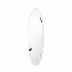 Surfboard TORQ Softboard 6.6 Mod Fish Blau