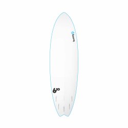 Surfboard TORQ Softboard 6.10 Mod Fish Blau