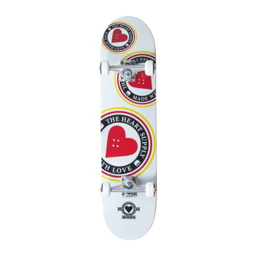 Heart Supply Logo Skateboard 7.75" Orbit White