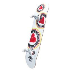 Heart Supply Logo Skateboard 7.75" Orbit White