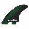 FCS 2 Athlete Series MF PC Tri Fin Set (L) Black/Olive