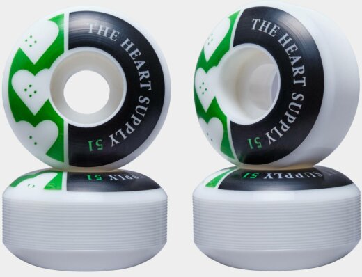 Heart Supply Squad Skateboard Rollen 4 Stk.51mm Grün