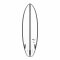 Surfboard TORQ TEC PG-R 5.10 Rail Grau