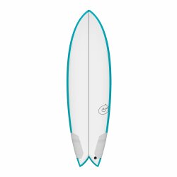 Surfboard TORQ TEC Twin Fish 5.6 Rail Türkis