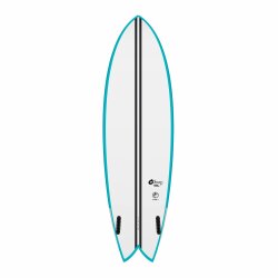 Surfboard TORQ TEC Twin Fish 5.6 Rail Türkis