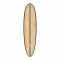 Surfboard TORQ ACT Prepreg V+ 7.4 bamboo