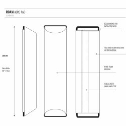 ROAM Dachauflage Surfboard 71 cm Flach Polster Pad