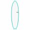 Surfboard TORQ Epoxy TET 7.2 MOD Fish Blau Pinline