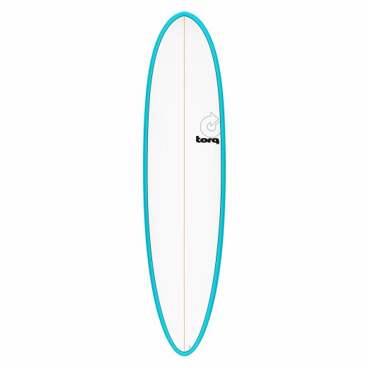 Surfboard TORQ Epoxy TET 7.6 Funboard Blau Pinline