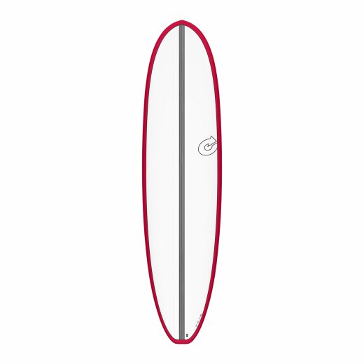 Surfboard TORQ Epoxy TET CS 7.4 V+ Fun Carbon Rot