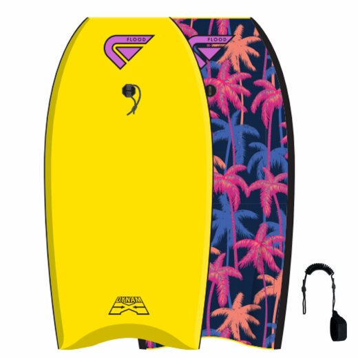 FLOOD Bodyboard Dynamx Stringer 37 Gelb Palm II