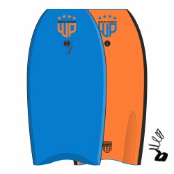 Wave Power Bodyboard Woop 39 Blau Mandarin