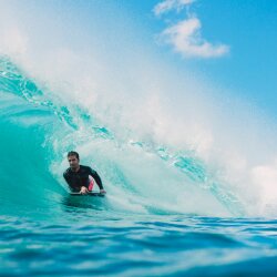 Wave Power Bodyboard Woop 41 Orange Lime