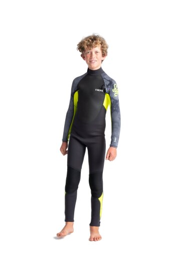 C-Skins Element Junior Steamer 3/2 Neoprenanzug Antracite Yellow 10 Jahre/ L