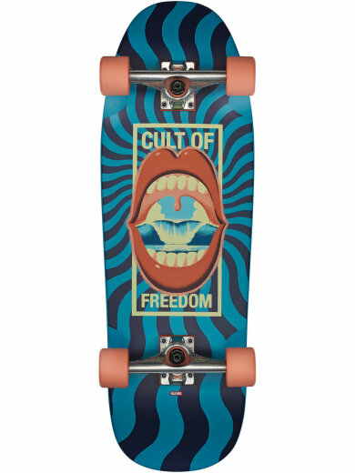 Globe Dealer 29,5" Longboard Komplettboard Cult of Freedom/ Blue