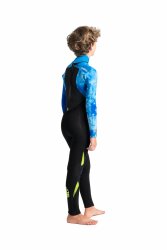 C-Skins Legend Junior Back Zip Steamer 4/3 Kinder Neoprenanzug Black/ Blue Tie Dye/ Lime