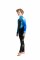 C-Skins Legend Junior Back Zip Steamer 4/3 Kinder Neoprenanzug Black/ Blue Tie Dye/ Lime