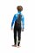 C-Skins Legend Junior Back Zip Steamer 4/3 Kinder Neoprenanzug Black/ Blue Tie Dye/ Lime