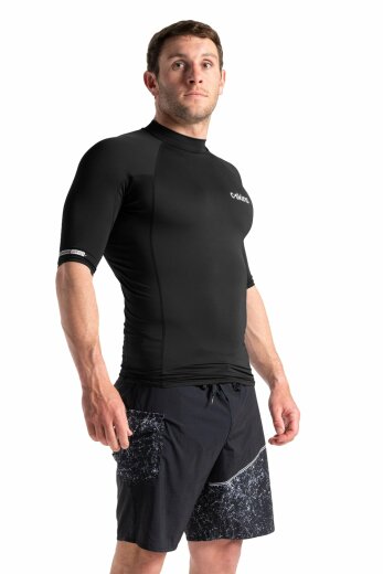 C-Skins Basics Mens Short Sleeve Rash Guard Black