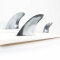 FCS II Mark Richards Twin + Stabiliser Fins Black/White Swirl