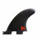 FCS 2 H4 Carbon Medium Smoke Quad Rear Retail Fin Set Black (M)