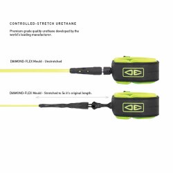 Ocean & Earth Surfboard Leash REGULAR MOULDED LEASH 80" Lime