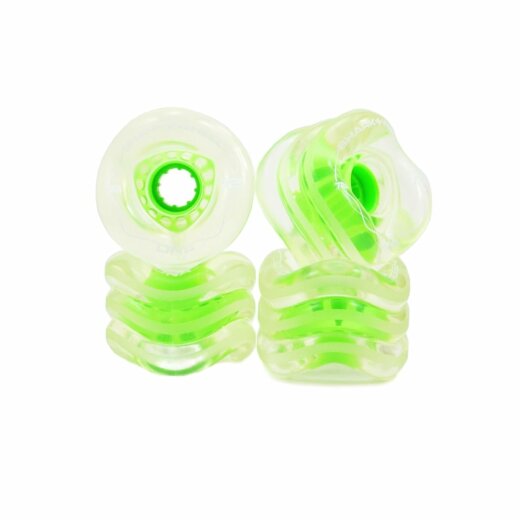 Shark Wheels CALIFORNIA ROLL (4er Set) 60mm/ 78a Clear Green Core