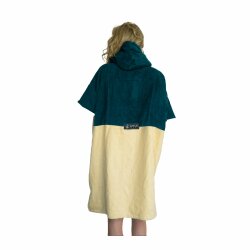 Wave Hawaii Poncho Petrol Velours Handtuch Umkleide