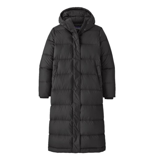 Patagonia Womens Silent Down Long Parka Black