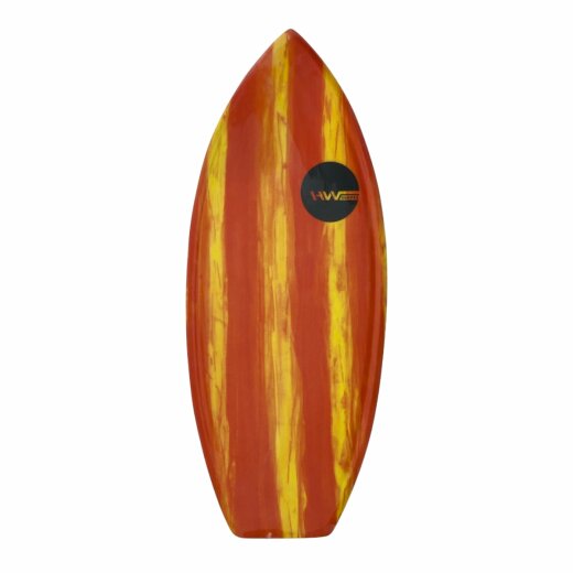 HW-Shapes Ultimate Wave Skimboard Epoxyart Red Yellow Stripe